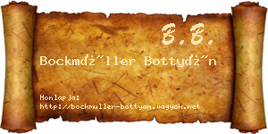 Bockmüller Bottyán névjegykártya